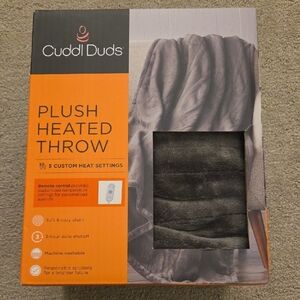 Cuddl Duds Cozy Heated Blanket in Charcoal